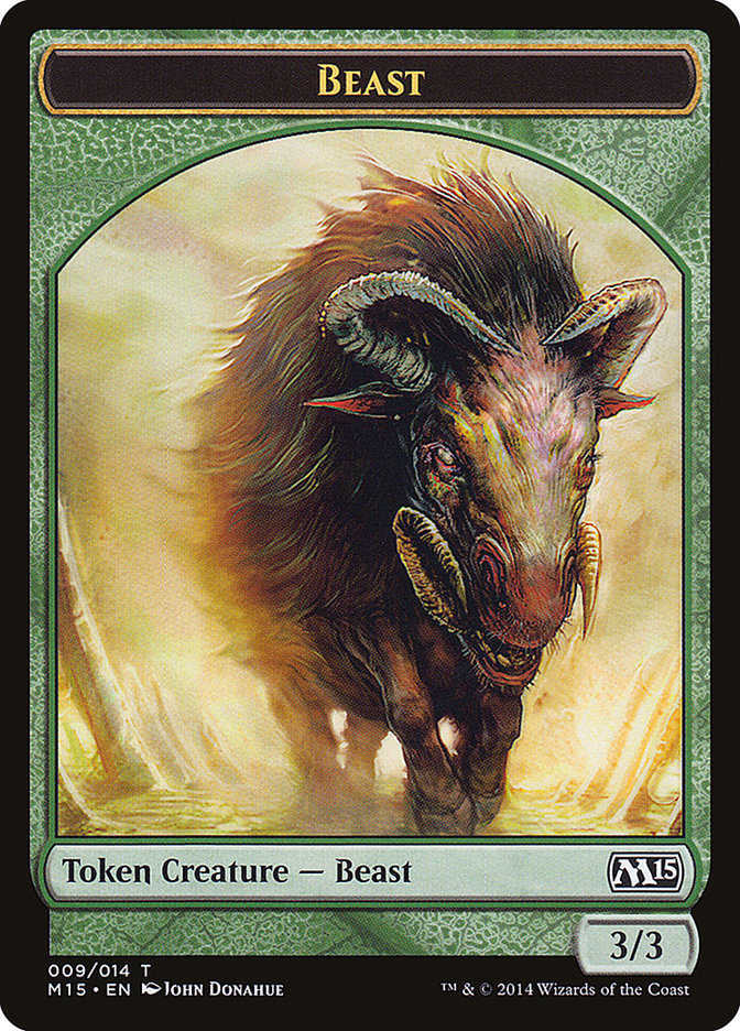 Beast Token (009/014) [Magic 2015 Tokens] | Black Swamp Games