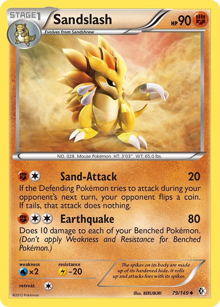 Sandslash (79/149) [Black & White: Boundaries Crossed] | Black Swamp Games