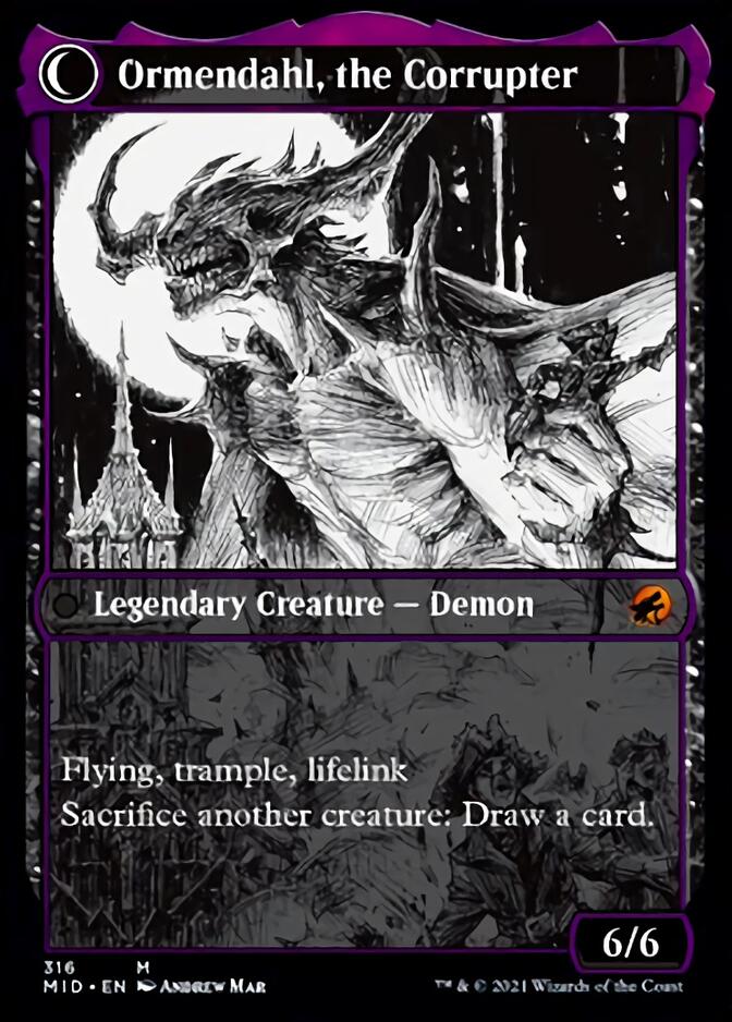 Jerren, Corrupted Bishop // Ormendahl, the Corrupted (Showcase Eternal Night) [Innistrad: Midnight Hunt] | Black Swamp Games
