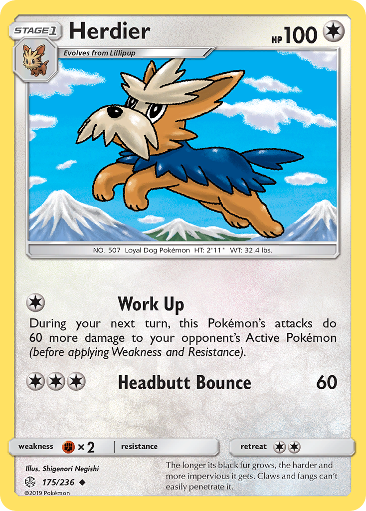 Herdier (175/236) [Sun & Moon: Cosmic Eclipse] | Black Swamp Games