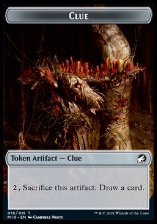 Clue Token [Innistrad: Midnight Hunt Tokens] | Black Swamp Games