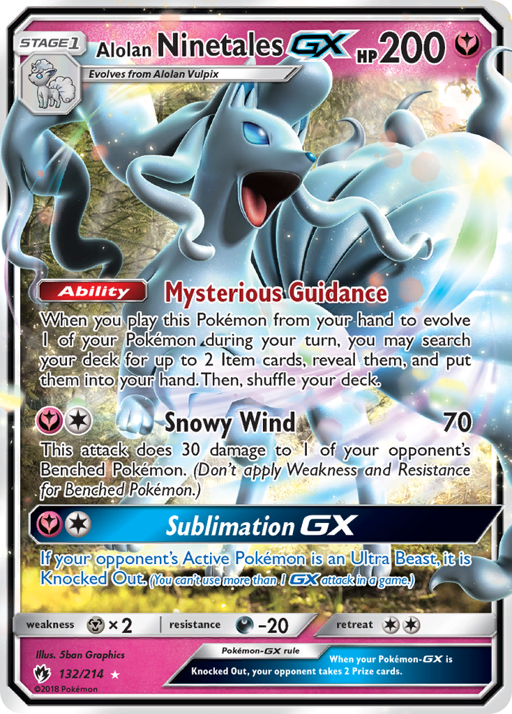 Alolan Ninetales GX (132/214) [Sun & Moon: Lost Thunder] | Black Swamp Games