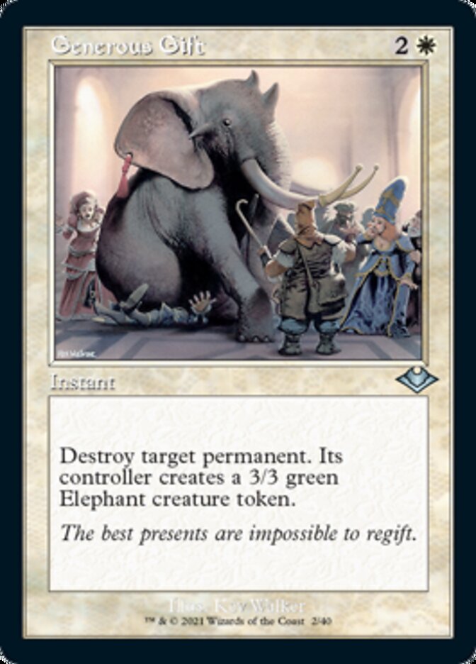 Generous Gift (Retro Foil Etched) [Modern Horizons] | Black Swamp Games