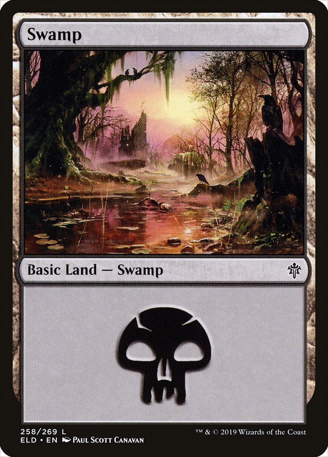 Swamp (258) [Throne of Eldraine] | Black Swamp Games