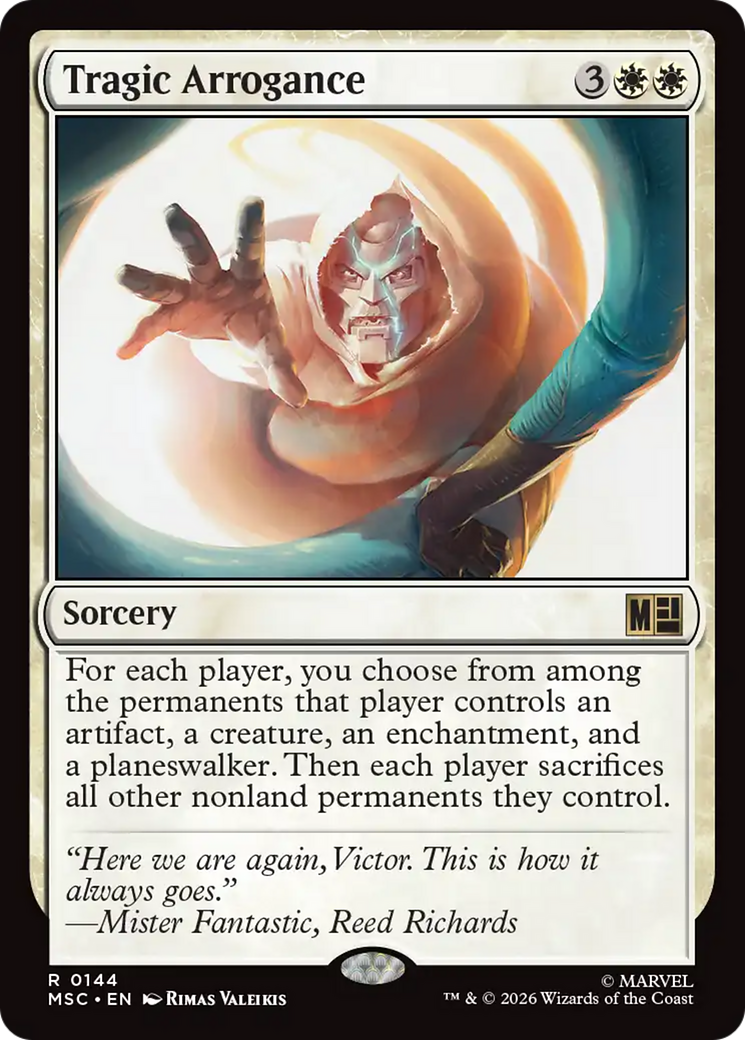 Tragic Arrogance (Surge Foil) [Marvel Super Heroes Commander] | Black Swamp Games