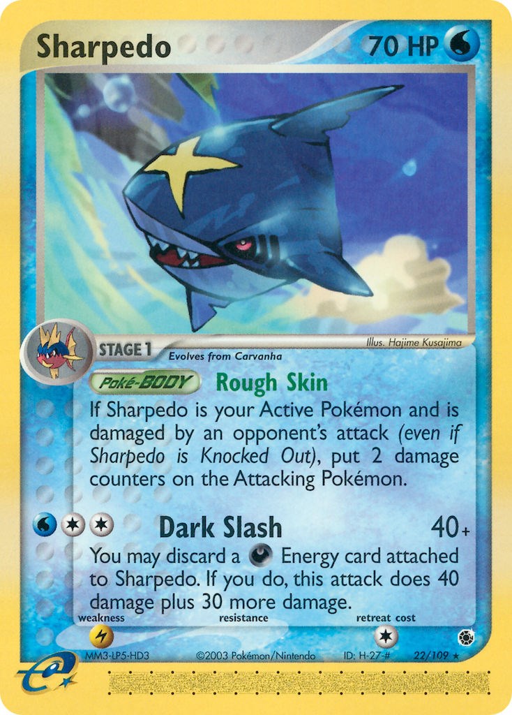 Sharpedo (22/109) [EX: Ruby & Sapphire] | Black Swamp Games