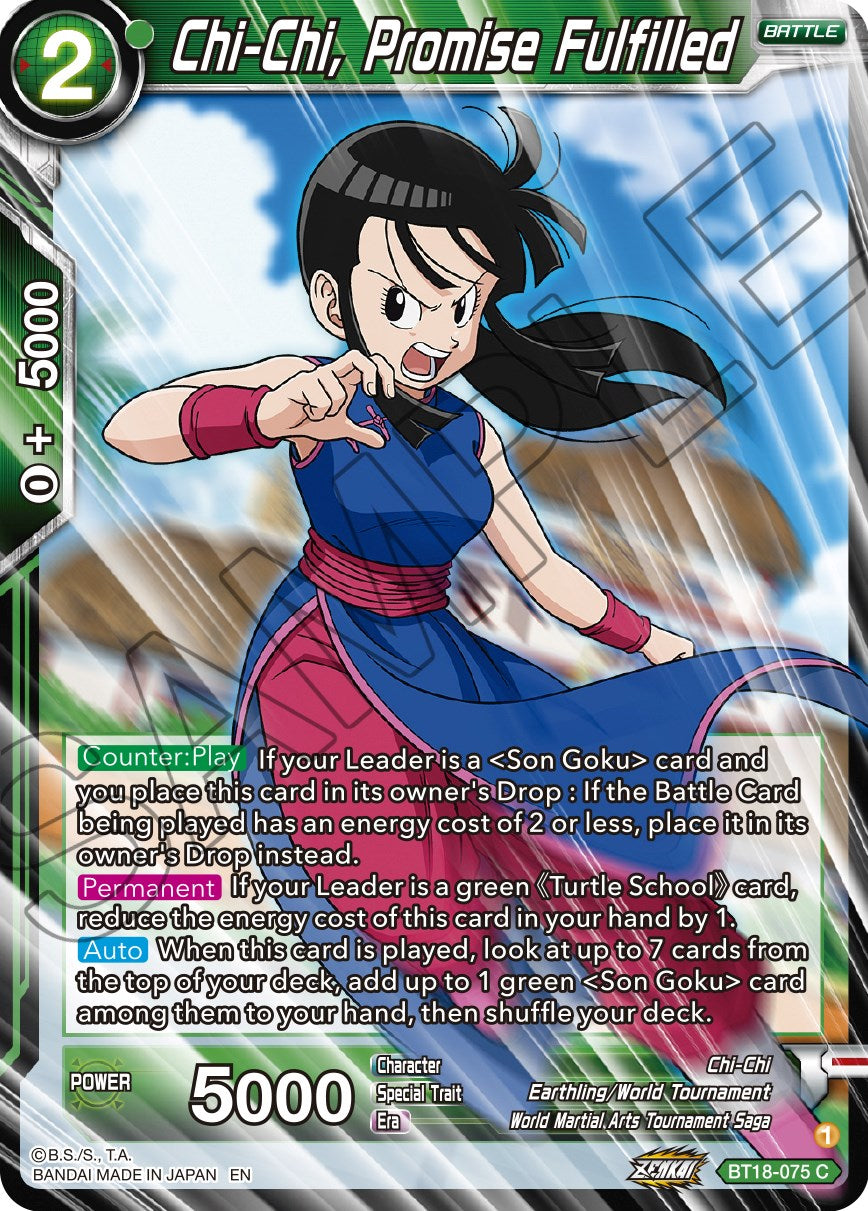 Chi-Chi, Promise Fulfilled (BT18-075) [Dawn of the Z-Legends] | Black Swamp Games