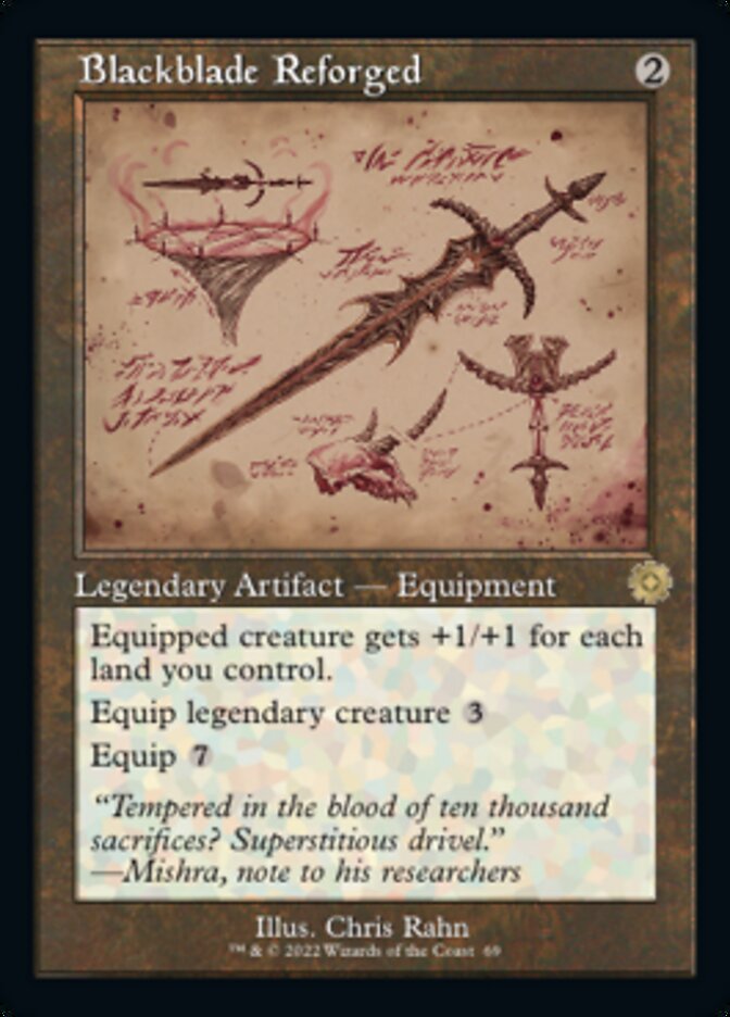 Blackblade Reforged (Retro Schematic) [The Brothers' War Retro Artifacts] | Black Swamp Games