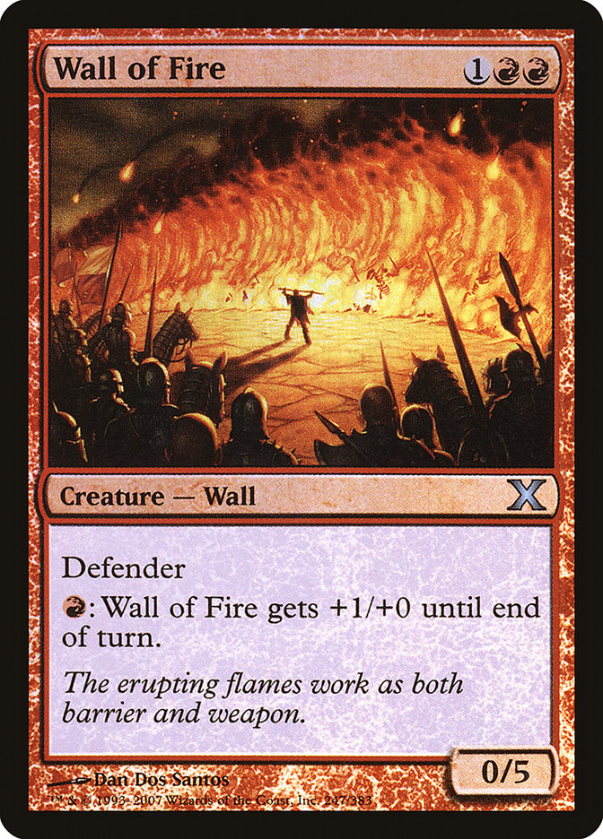 Wall of Fire (Premium Foil) [Tenth Edition] | Black Swamp Games