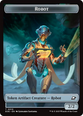 Robot // Emblem - Tezzeret, Cruel Captain Double-Sided Token [Edge of Eternities Tokens] | Black Swamp Games