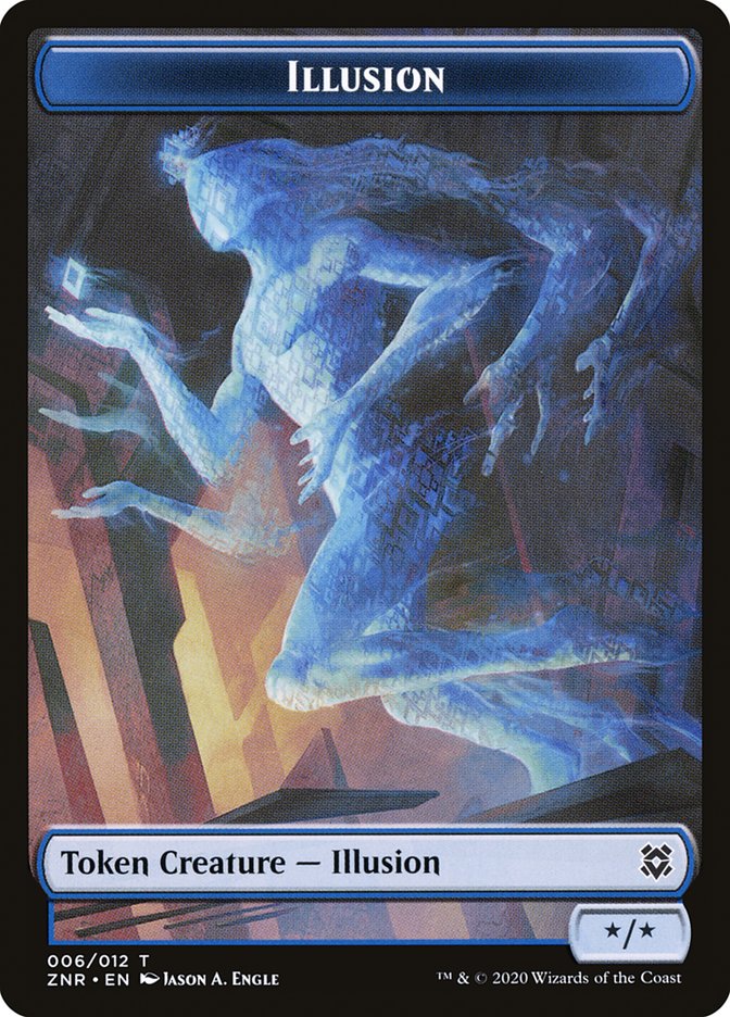 Construct // Illusion Double-Sided Token [Zendikar Rising Tokens] | Black Swamp Games