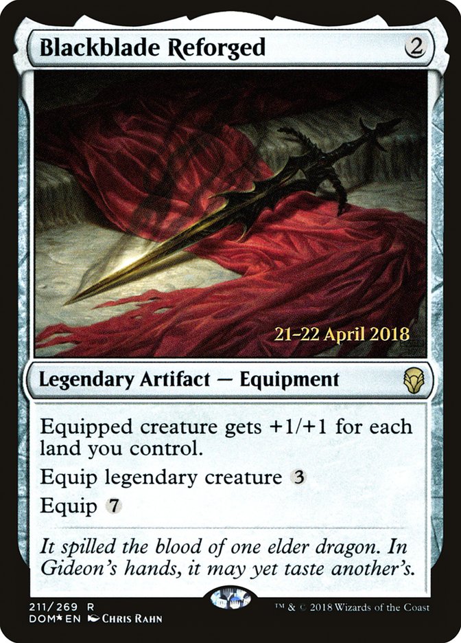 Blackblade Reforged [Dominaria Prerelease Promos] | Black Swamp Games