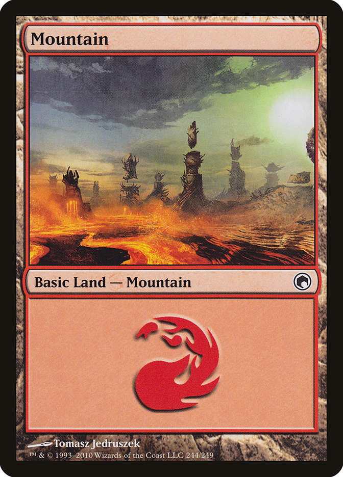 Mountain (244) [Scars of Mirrodin] | Black Swamp Games