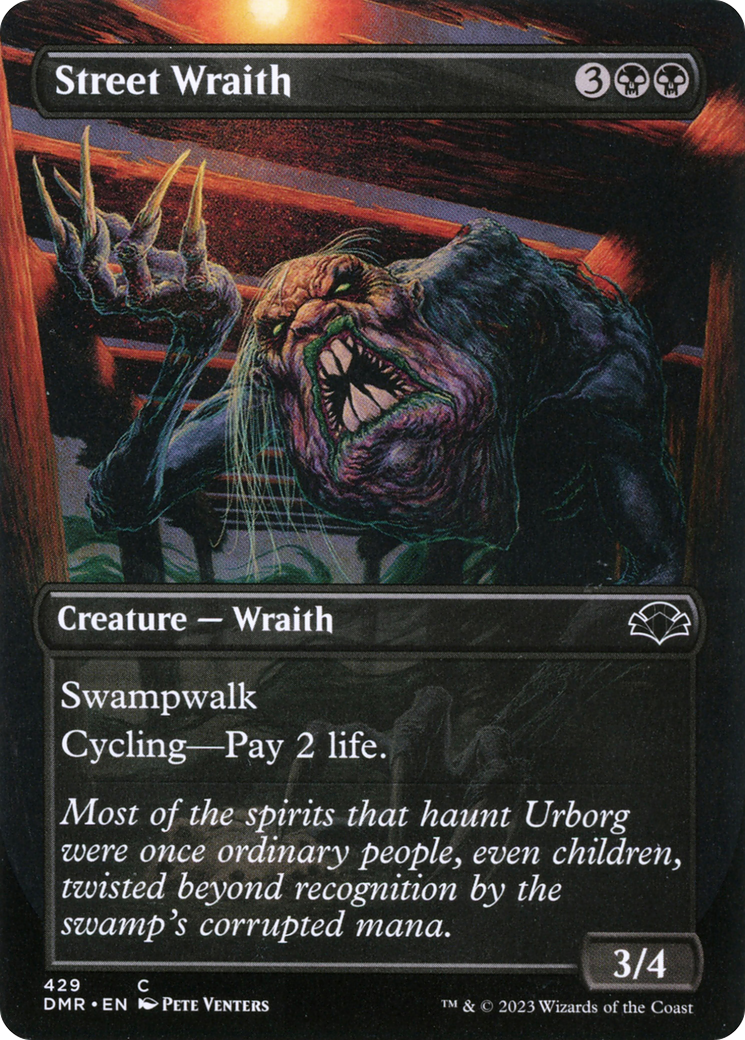 Street Wraith (Borderless Alternate Art) [Dominaria Remastered] | Black Swamp Games