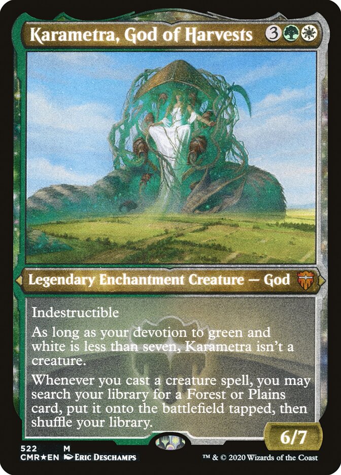 Karametra, God of Harvests (Etched) [Commander Legends] | Black Swamp Games