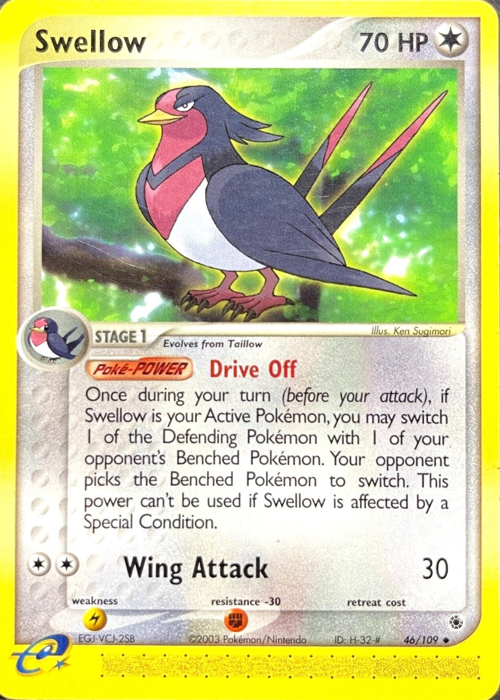 Swellow (46/109) [EX: Ruby & Sapphire] | Black Swamp Games