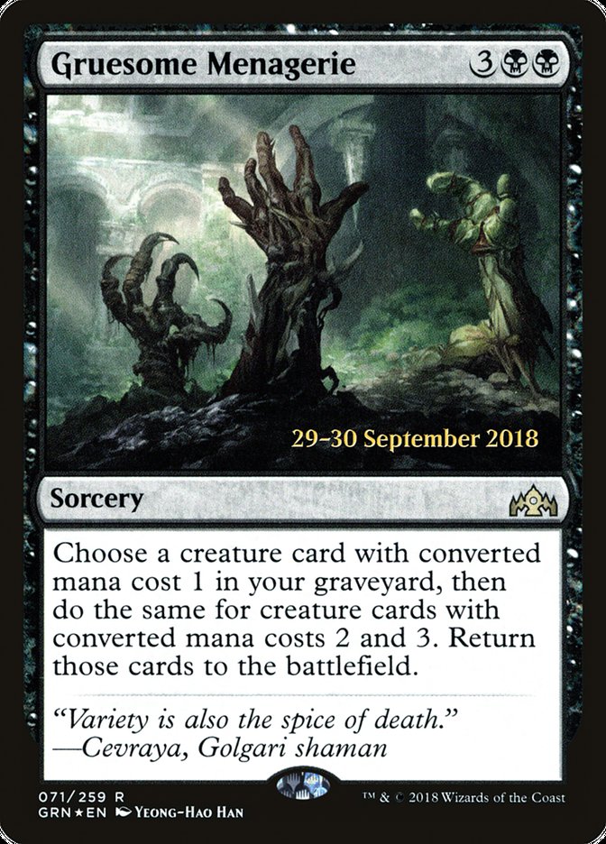 Gruesome Menagerie [Guilds of Ravnica Prerelease Promos] | Black Swamp Games