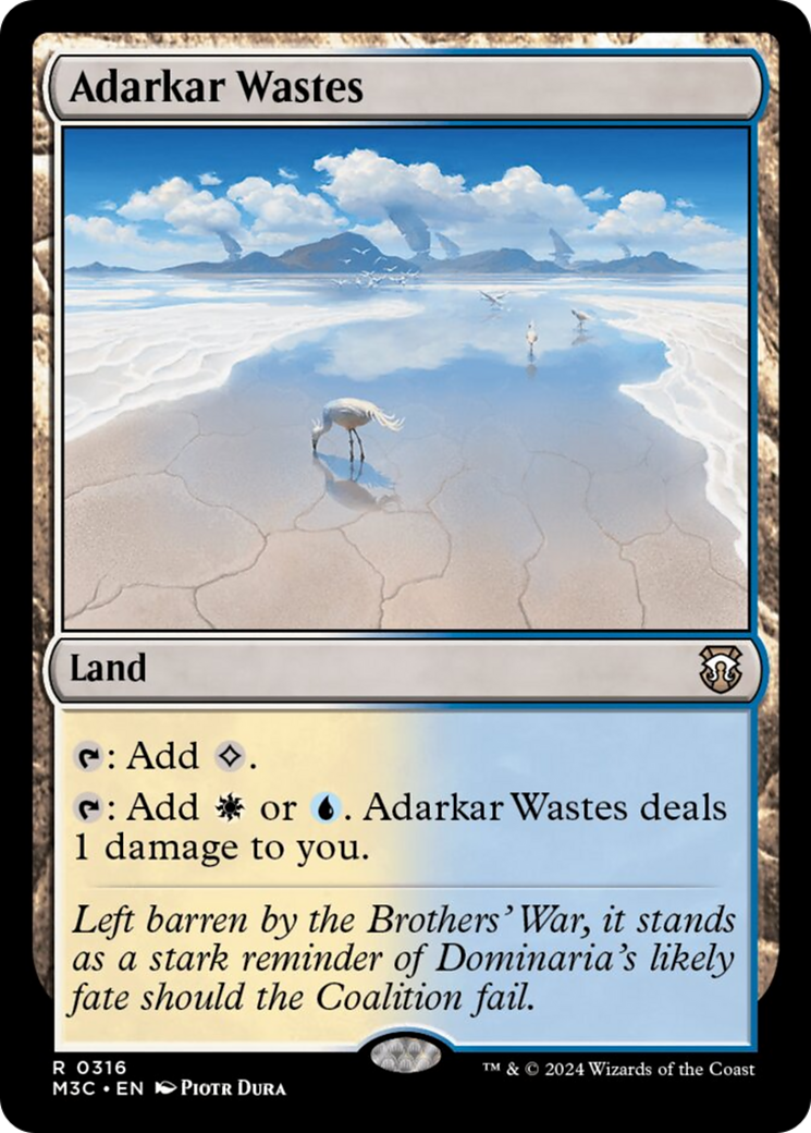 Adarkar Wastes (Ripple Foil) [Modern Horizons 3 Commander] | Black Swamp Games