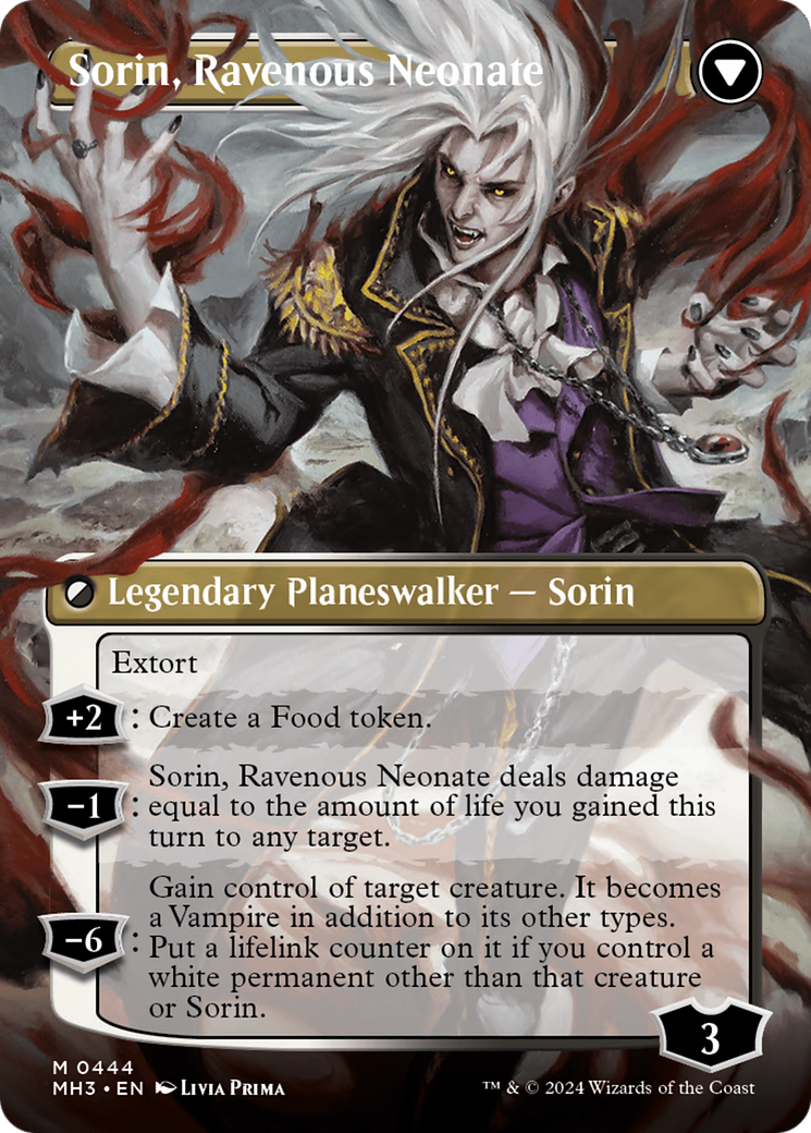 Sorin of House Markov // Sorin, Ravenous Neonate (Borderless) [Modern Horizons 3] | Black Swamp Games