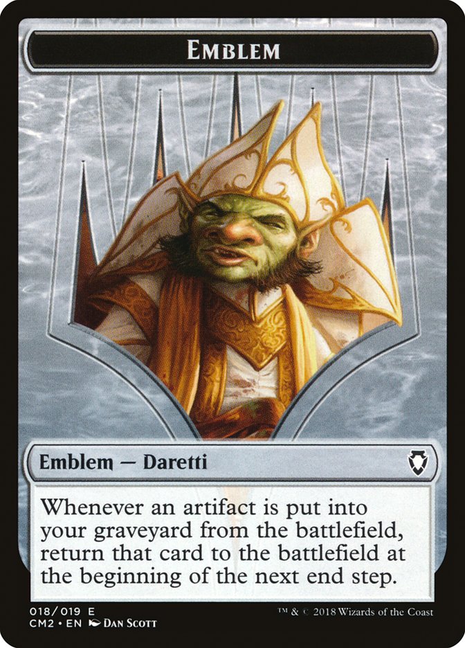 Daretti, Scrap Savant Emblem [Commander Anthology Volume II Tokens] | Black Swamp Games