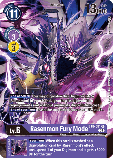 Rasenmon: Fury Mode [BT8-081] [New Awakening] | Black Swamp Games