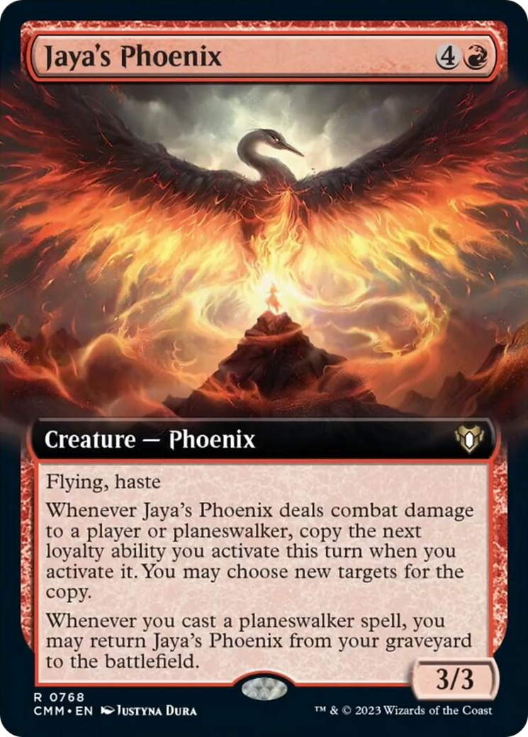 Jaya's Phoenix (Extended Art) [Commander Masters] | Black Swamp Games