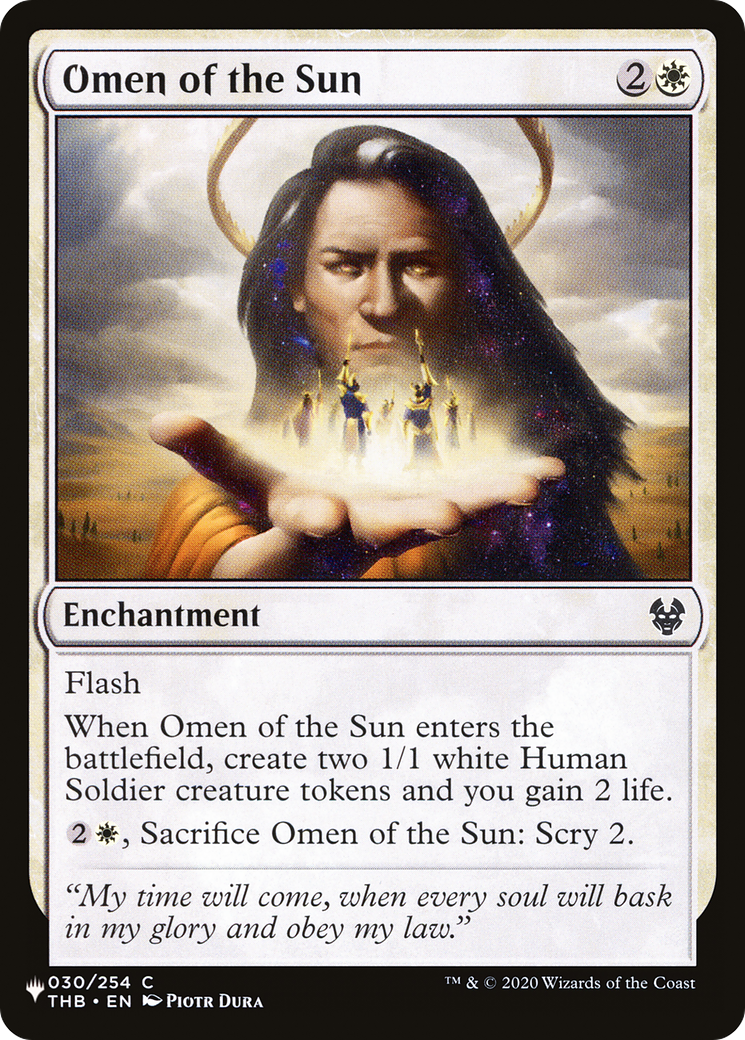 Omen of the Sun [The List] | Black Swamp Games