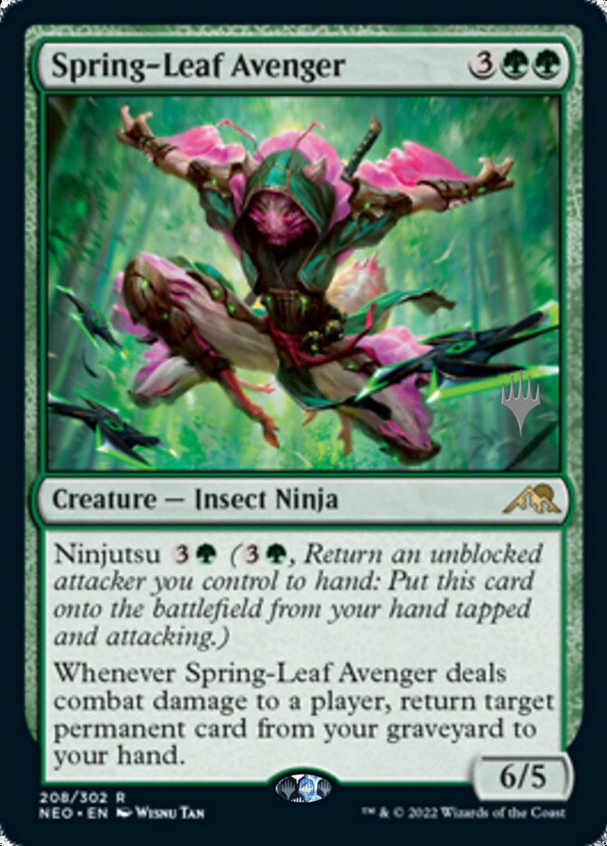 Spring-Leaf Avenger (Promo Pack) [Kamigawa: Neon Dynasty Promos] | Black Swamp Games