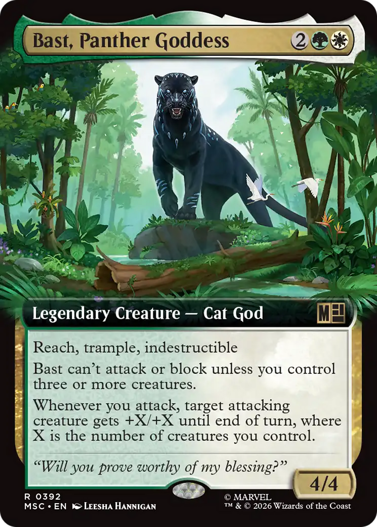 Bast, Panther Goddess (Extended Art) [Marvel Super Heroes Commander] | Black Swamp Games