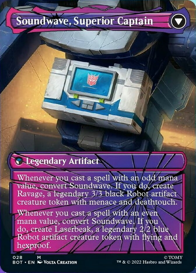 Soundwave, Sonic Spy // Soundwave, Superior Captain (Shattered Glass) [Transformers] | Black Swamp Games