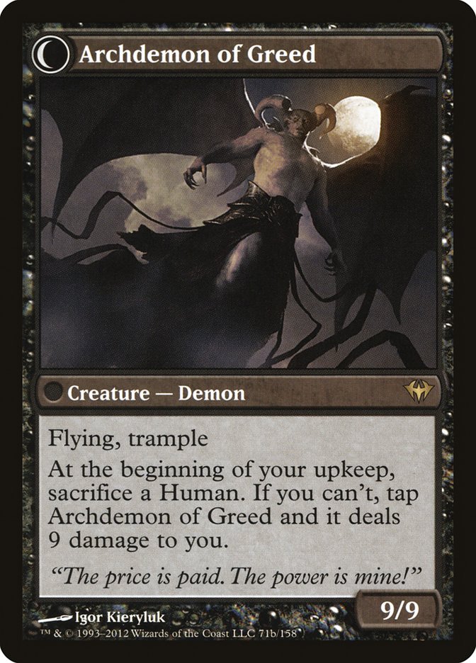 Ravenous Demon // Archdemon of Greed [Dark Ascension] | Black Swamp Games