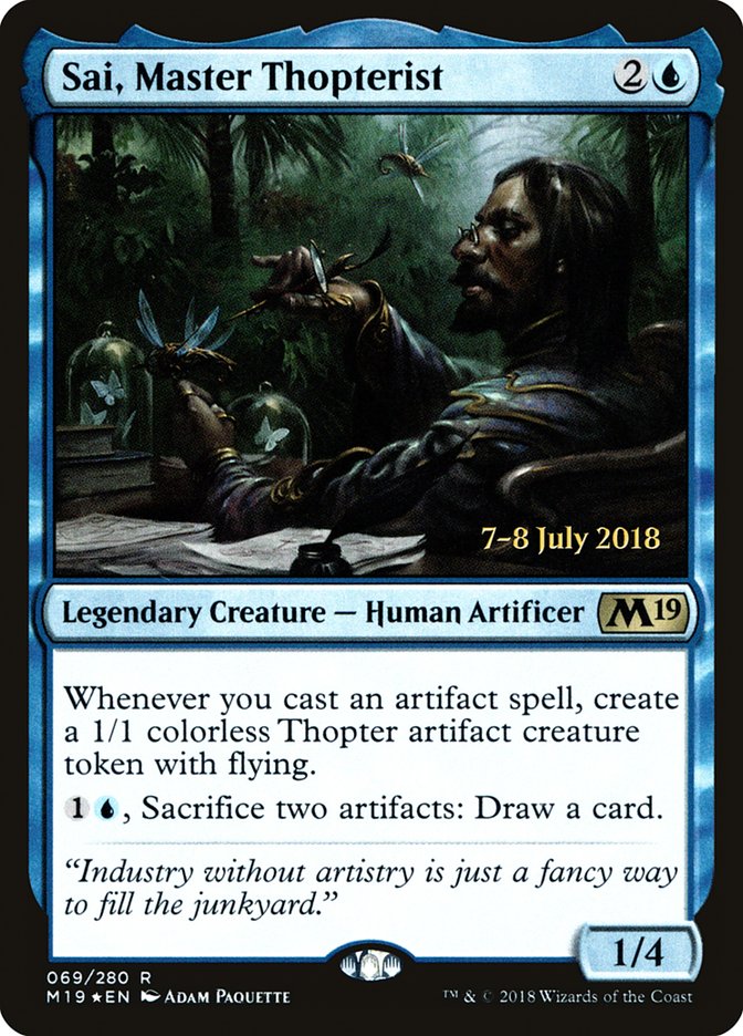 Sai, Master Thopterist [Core Set 2019 Prerelease Promos] | Black Swamp Games