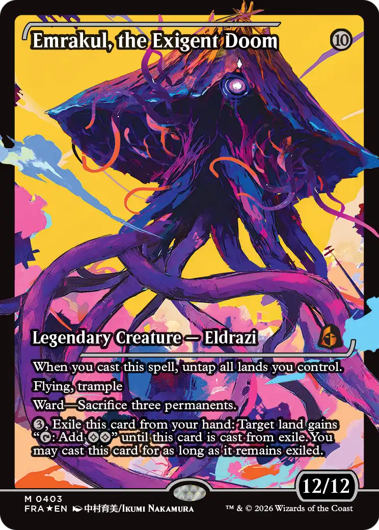 Emrakul, the Exigent Doom (Showcase) [Reality Fracture] | Black Swamp Games