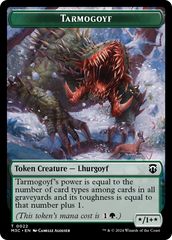 Tarmogoyf (Ripple Foil) // Saproling Double-Sided Token [Modern Horizons 3 Commander Tokens] | Black Swamp Games