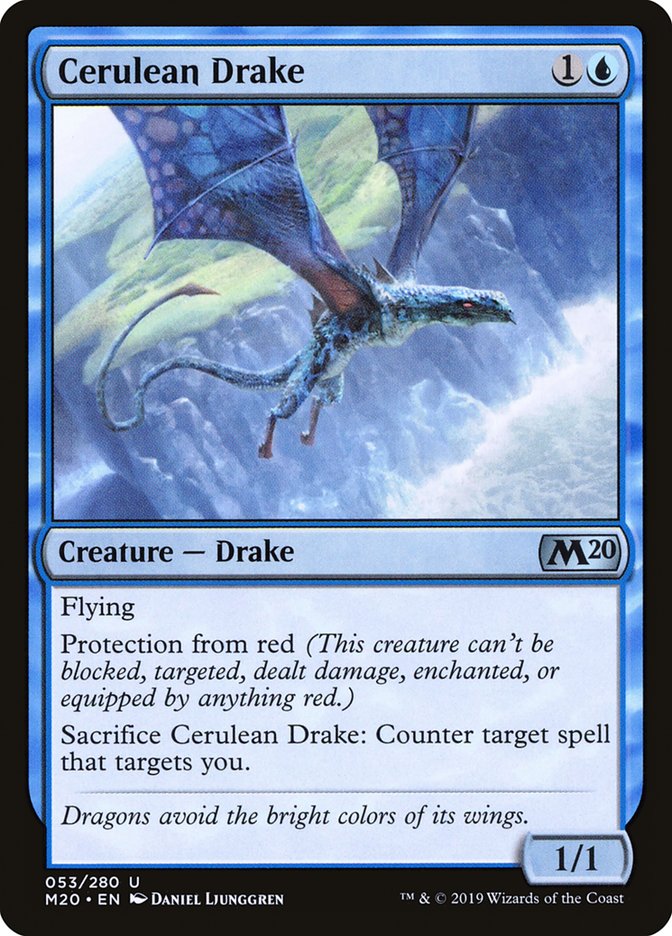 Cerulean Drake [Core Set 2020] | Black Swamp Games