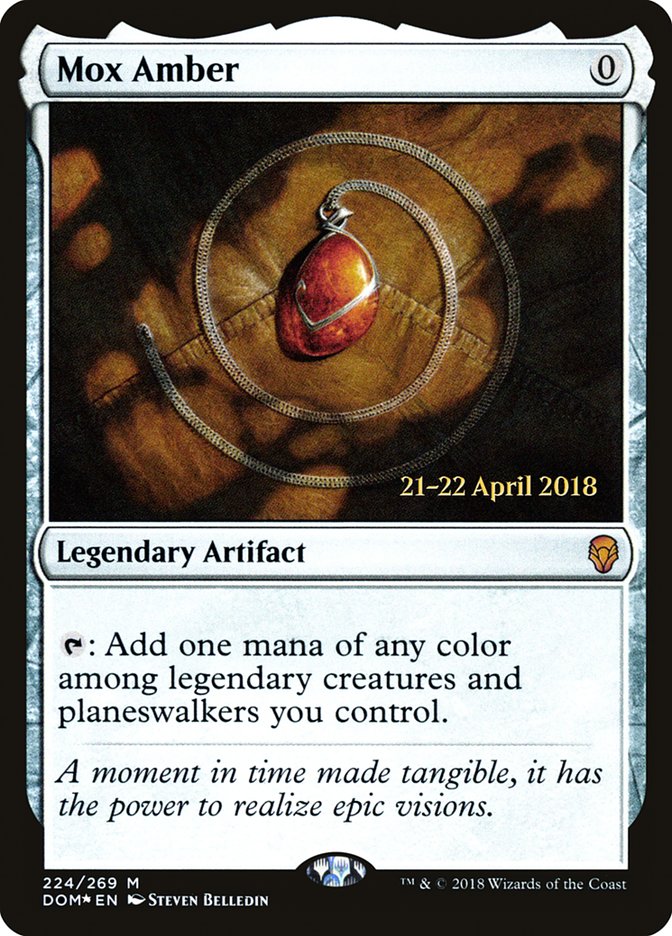 Mox Amber [Dominaria Prerelease Promos] | Black Swamp Games