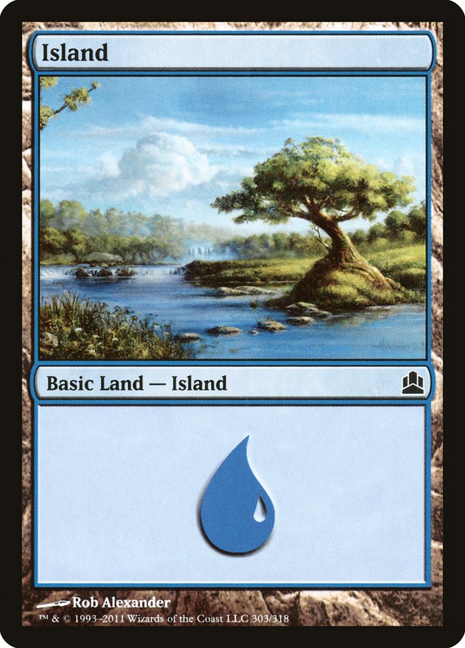 Island (303) [Commander 2011] | Black Swamp Games