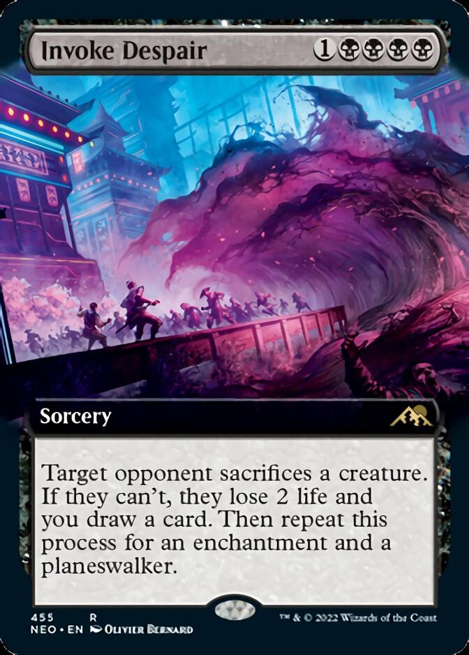 Invoke Despair (Extended Art) [Kamigawa: Neon Dynasty] | Black Swamp Games