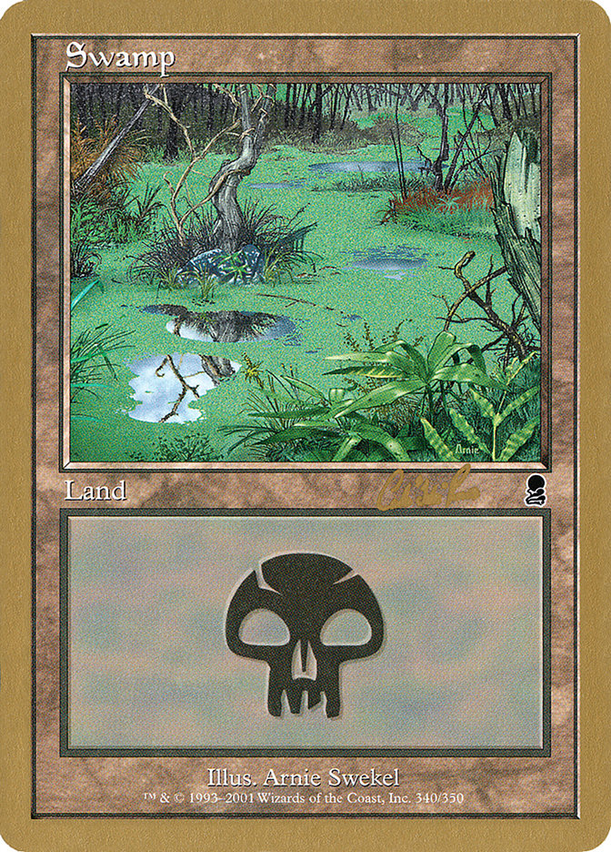 Swamp (cr340) (Carlos Romao) [World Championship Decks 2002] | Black Swamp Games