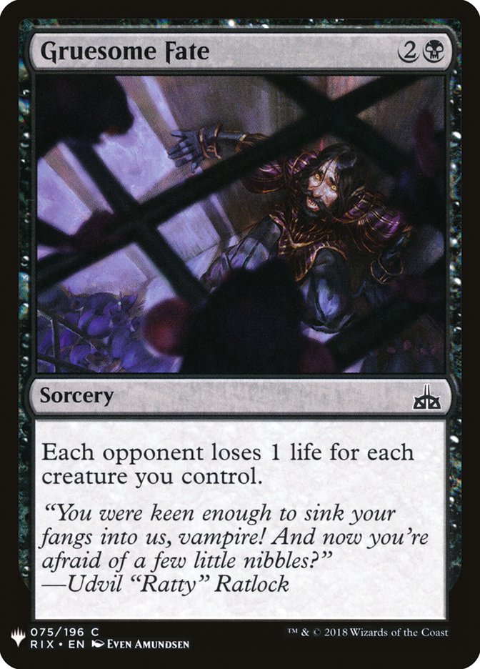 Gruesome Fate [Mystery Booster] | Black Swamp Games