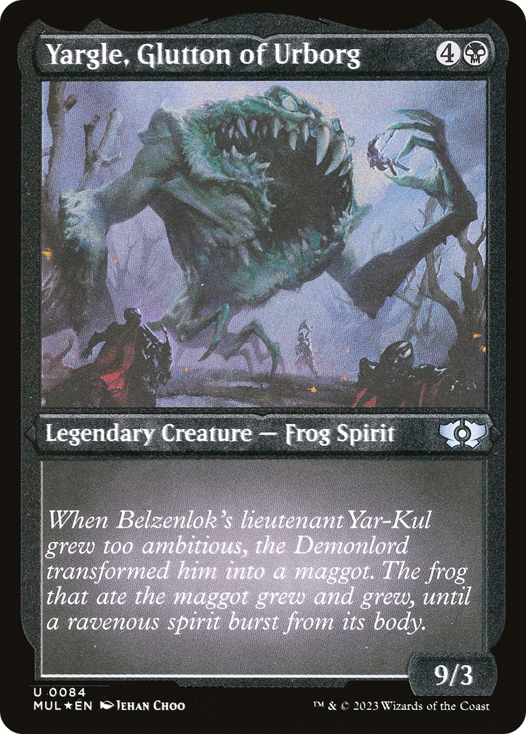Yargle, Glutton of Urborg (Foil Etched) [Multiverse Legends] | Black Swamp Games