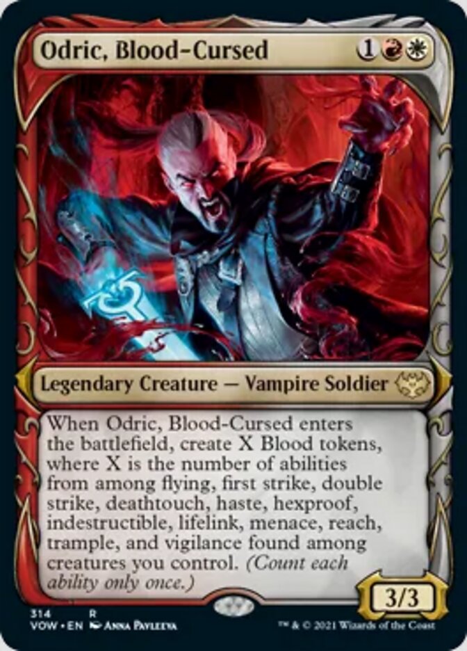 Odric, Blood-Cursed (Showcase Fang Frame) [Innistrad: Crimson Vow] | Black Swamp Games