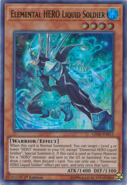 Elemental Hero Liquid Soldier [LED6-EN013] Ultra Rare | Black Swamp Games