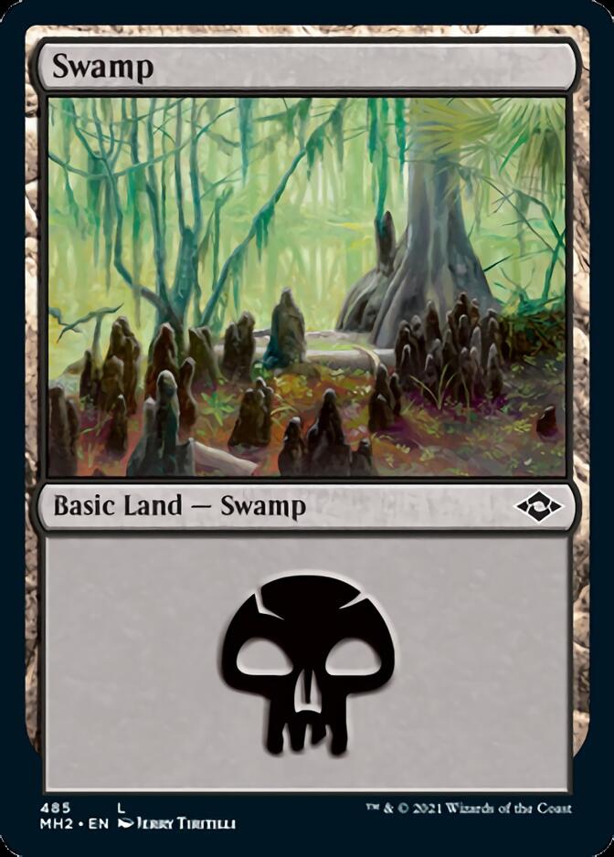 Swamp (485) (Foil Etched) [Modern Horizons 2] | Black Swamp Games