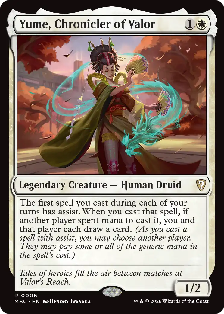 Yume, Chronicler of Valor [Mystery Booster: Commander Edition] | Black Swamp Games
