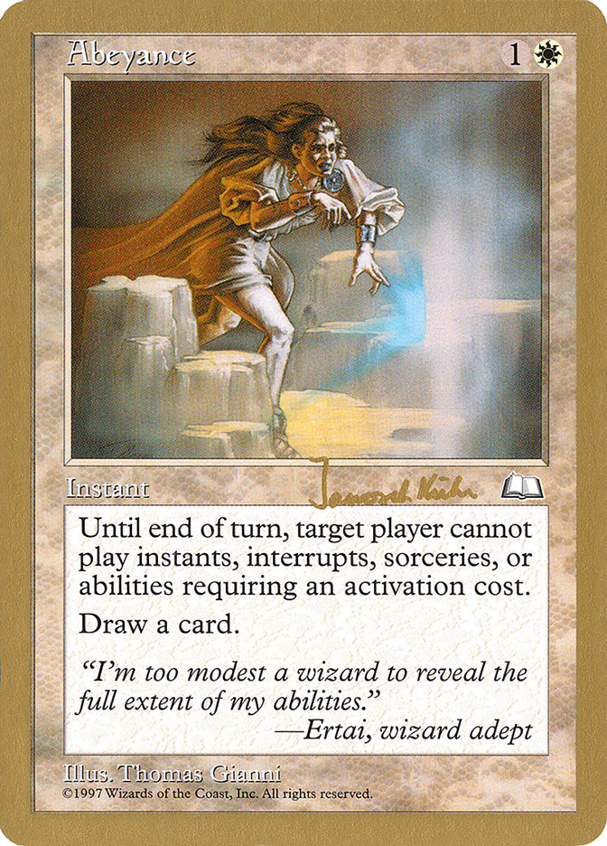 Abeyance (Janosch Kuhn) [World Championship Decks 1997] | Black Swamp Games