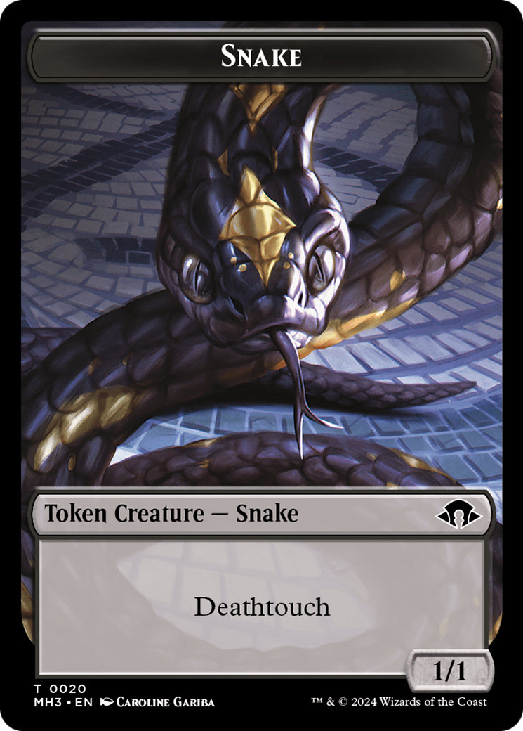 Snake Token [Modern Horizons 3 Tokens] | Black Swamp Games