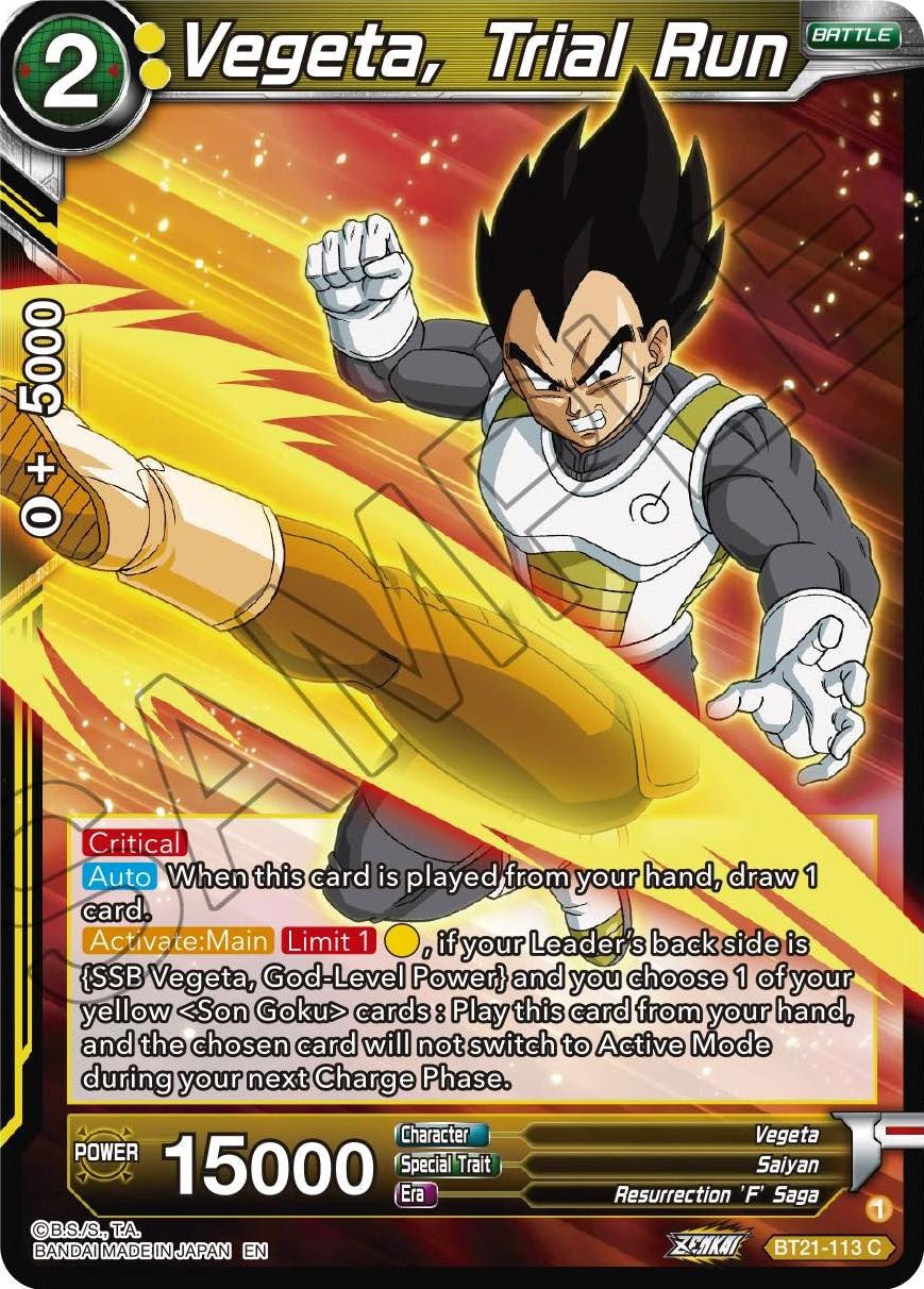 Vegeta, Trial Run (BT21-113) [Wild Resurgence] | Black Swamp Games