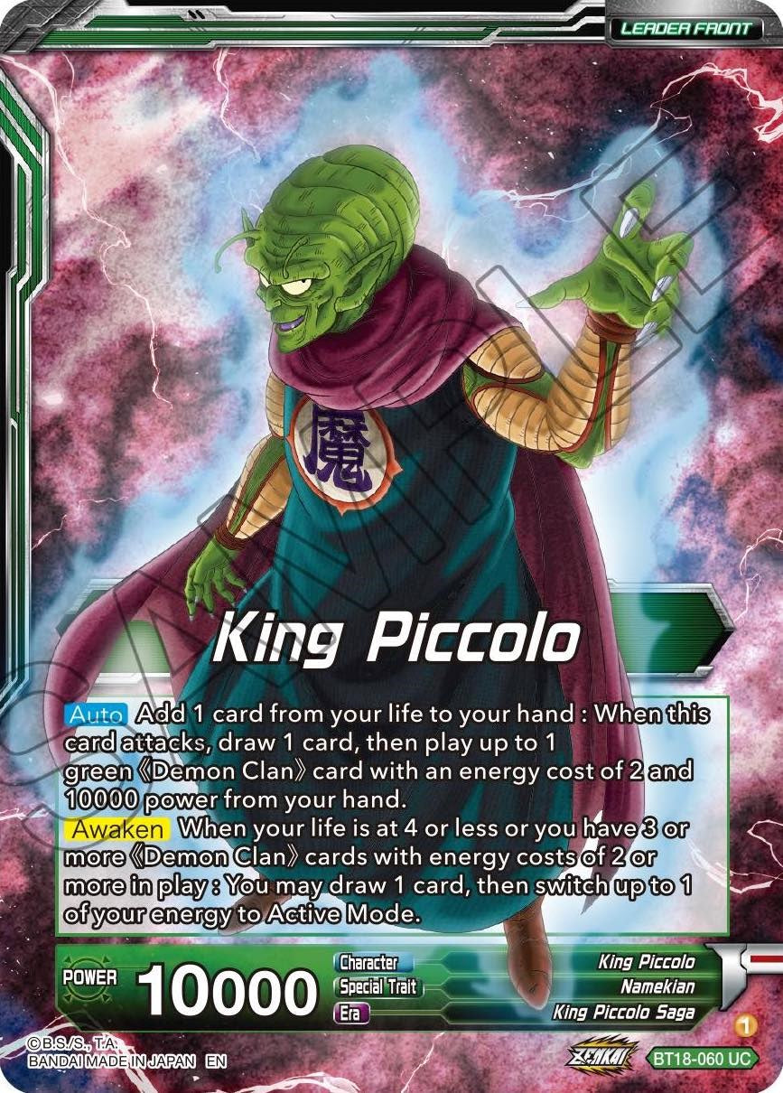 King Piccolo // King Piccolo, World Conquest Awaits (BT18-060) [Dawn of the Z-Legends] | Black Swamp Games
