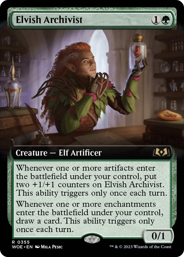 Elvish Archivist (Extended Art) [Wilds of Eldraine] | Black Swamp Games